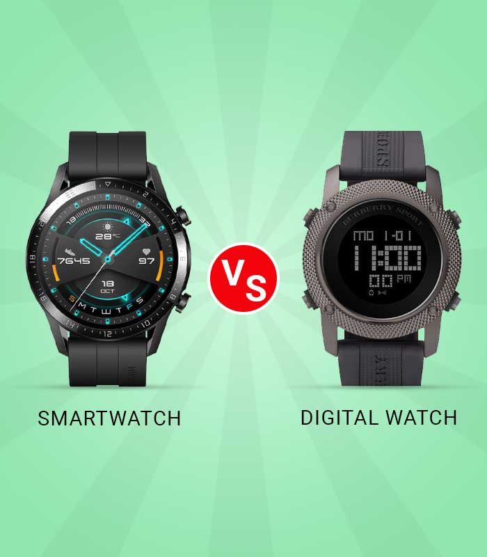 What are the differences between a Smartwatch and a Digital watch?